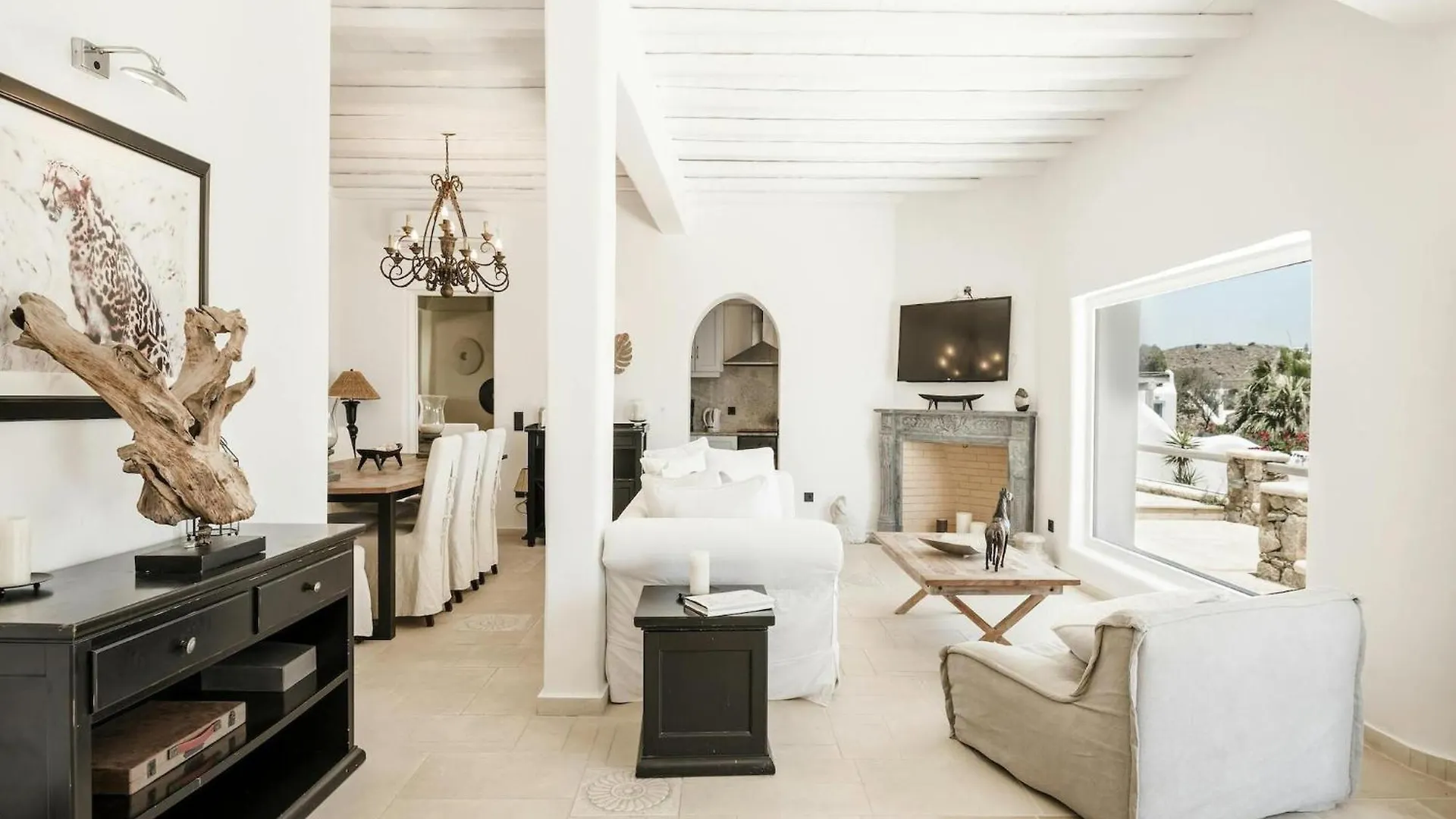 Unique Cycladic Villa With Pool Pszarú Görögország